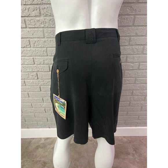 Jamaica Jaxx Men Black Silk Shorts Size 42 - Picture 2 of 9